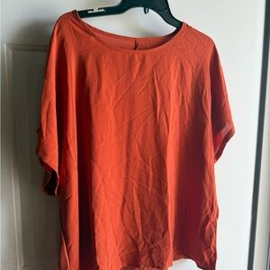 Casual Orange Women's Cropped Pants and Top